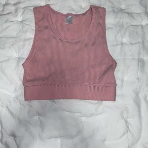 LIGHT PINK CROP TOP/SPORTS BRA-MEDIUM-WORN